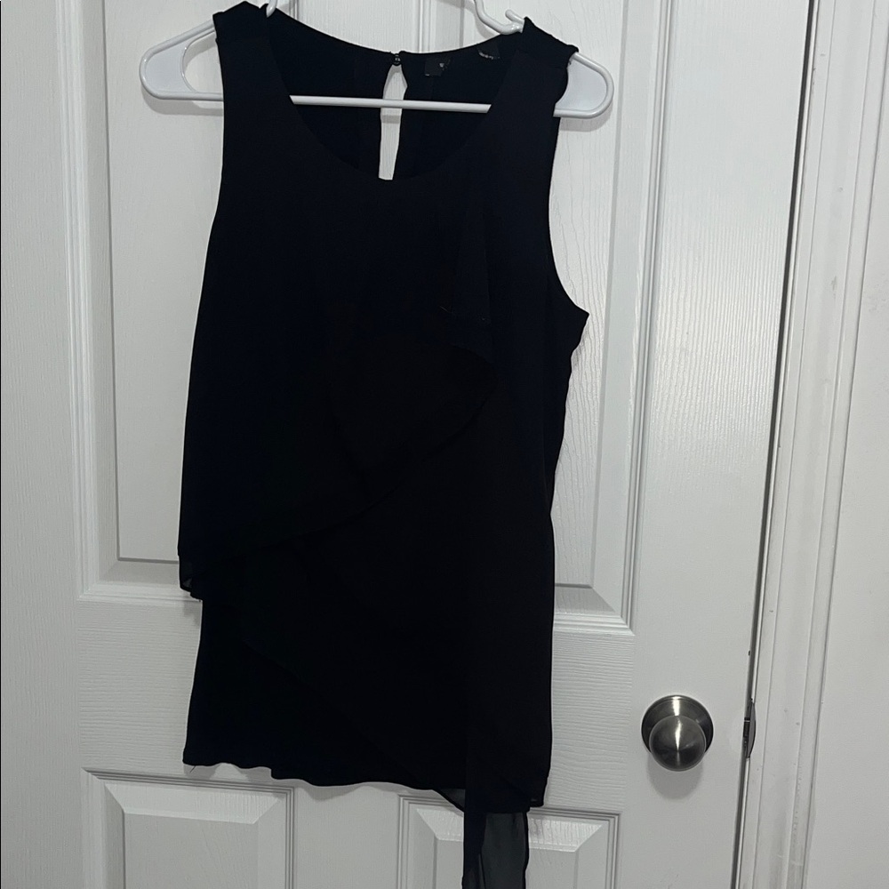 White House Black Market Black Sleeveless Blouse